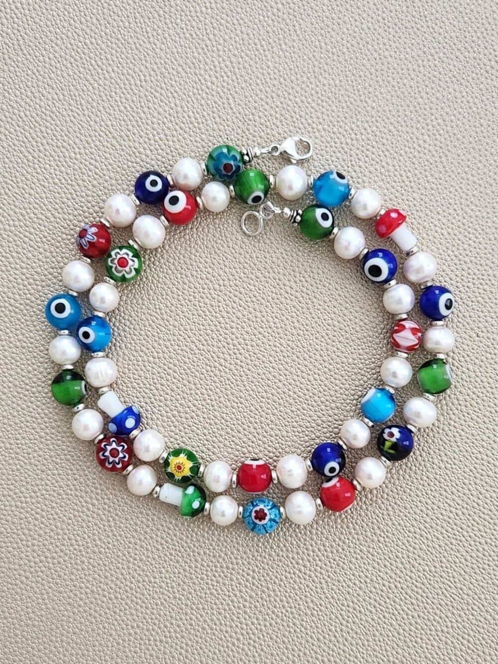 "EYE" SEE BEADED NECKLACE--24"